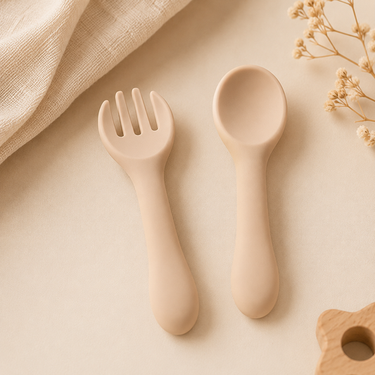 Set Premium de Cubiertos de Silicona para Bebé